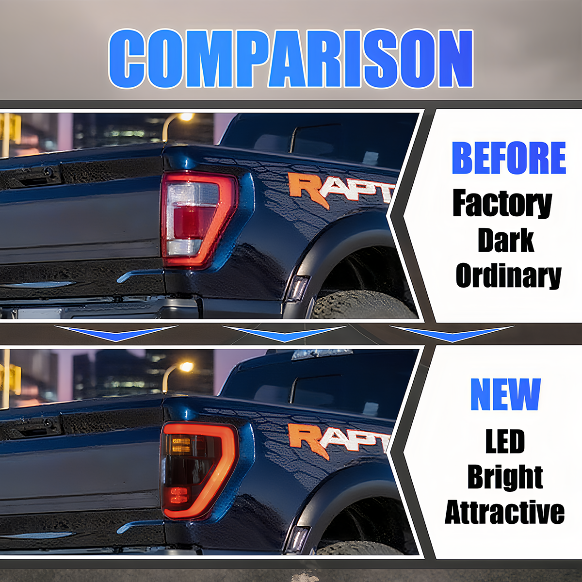 Ford F-150 2021-2025 Smoked Tail Lights - ClutchBlaze