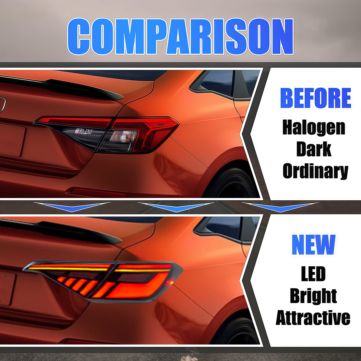 Honda Civic Sedan 2022-2026 Tail Lights - ClutchBlaze