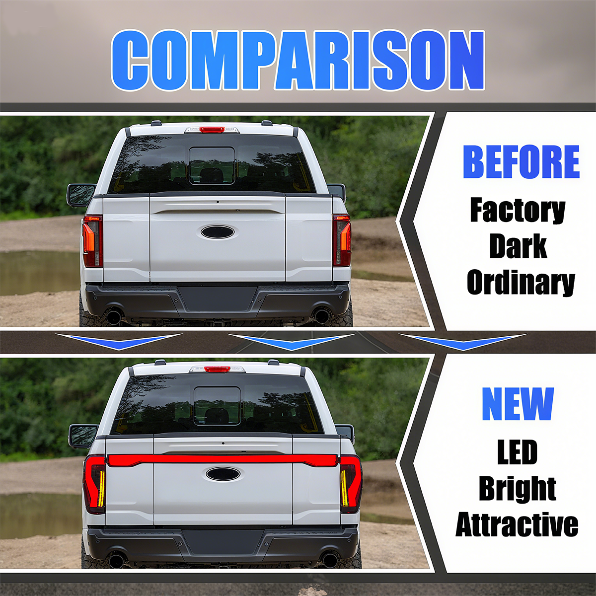 Ford F-150 2009-2014 Tail Lights With Tailgate Lights - ClutchBlaze
