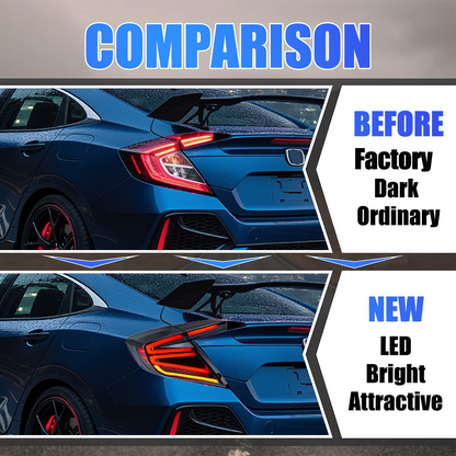 Honda Civic Hatchback 2016-2021 Tail Lights - ClutchBlaze