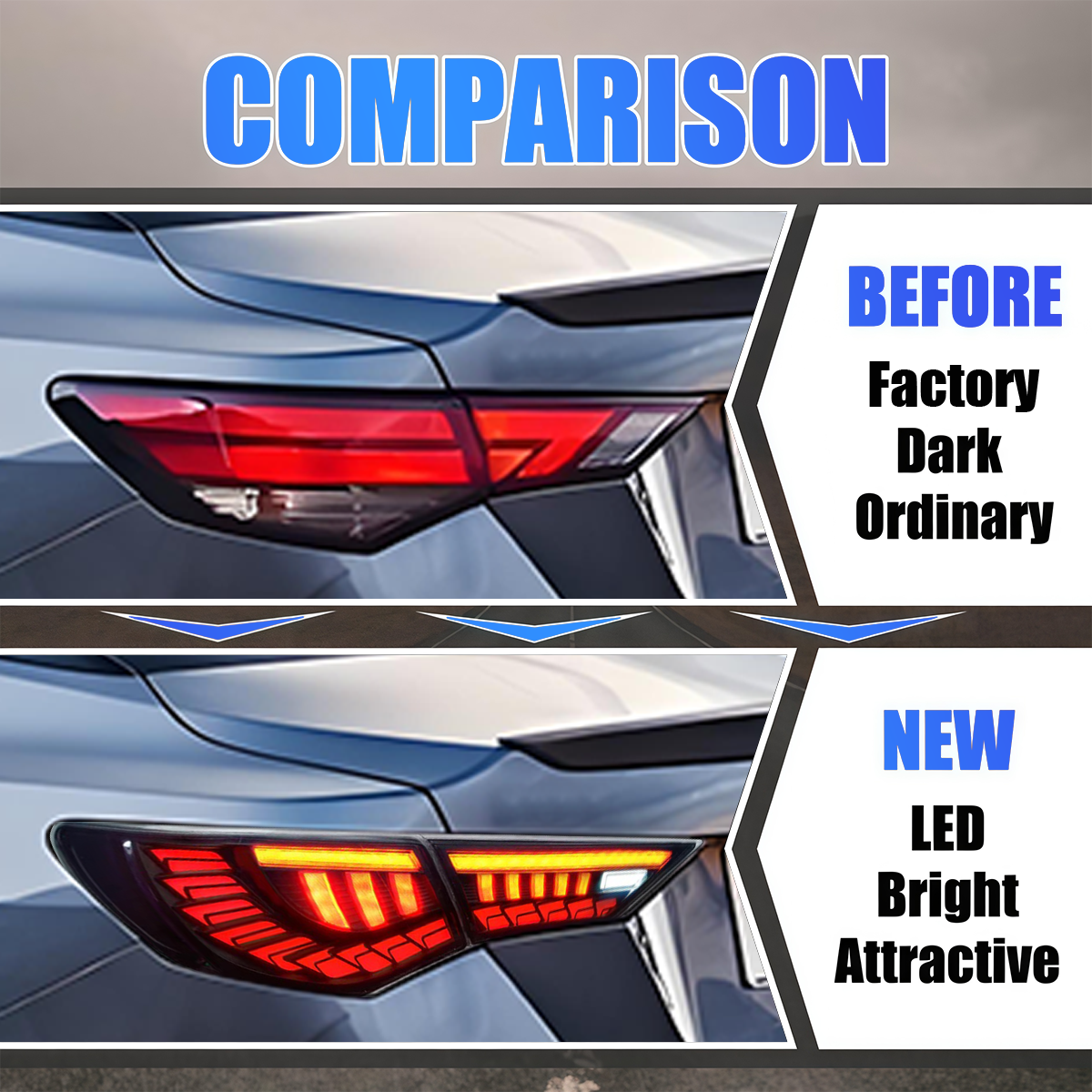 Nissan Sentra/Sylphy 2020-2025 Dragon Scales Tail Lights - ClutchBlaze