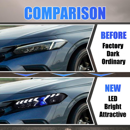 Honda Civic 2022-2026 LED Headlights - ClutchBlaze