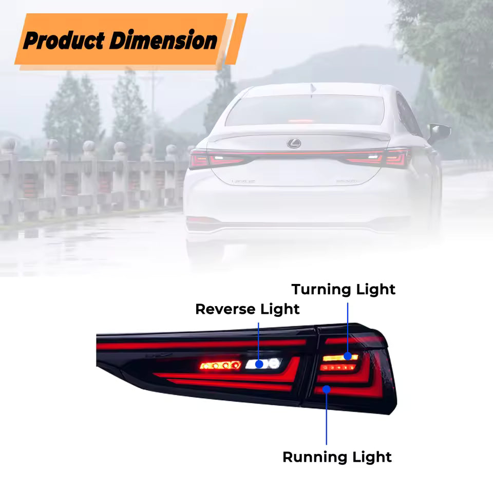 Lexus ES 2018-2024 Tail Lights - ClutchBlaze
