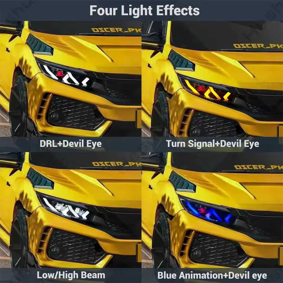Honda Civic 2016-2021 Headlights - ClutchBlaze