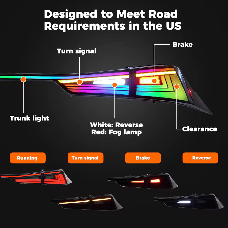 Lexus IS 2013-2020 RGB Tail Lights - ClutchBlaze
