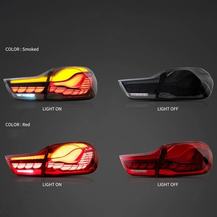 BMW 4 Series 2014–2020 Dragon Scales Tail Lights - ClutchBlaze