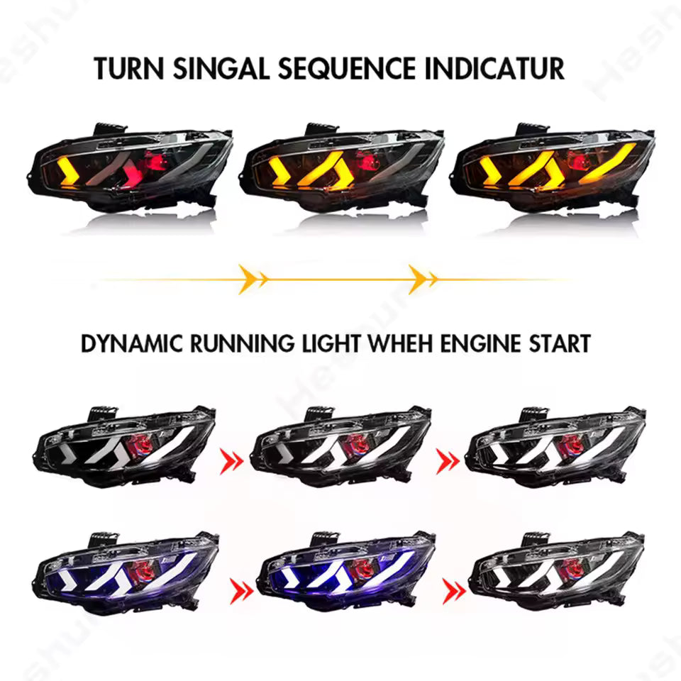 Honda Civic 2016-2021 Headlights - ClutchBlaze