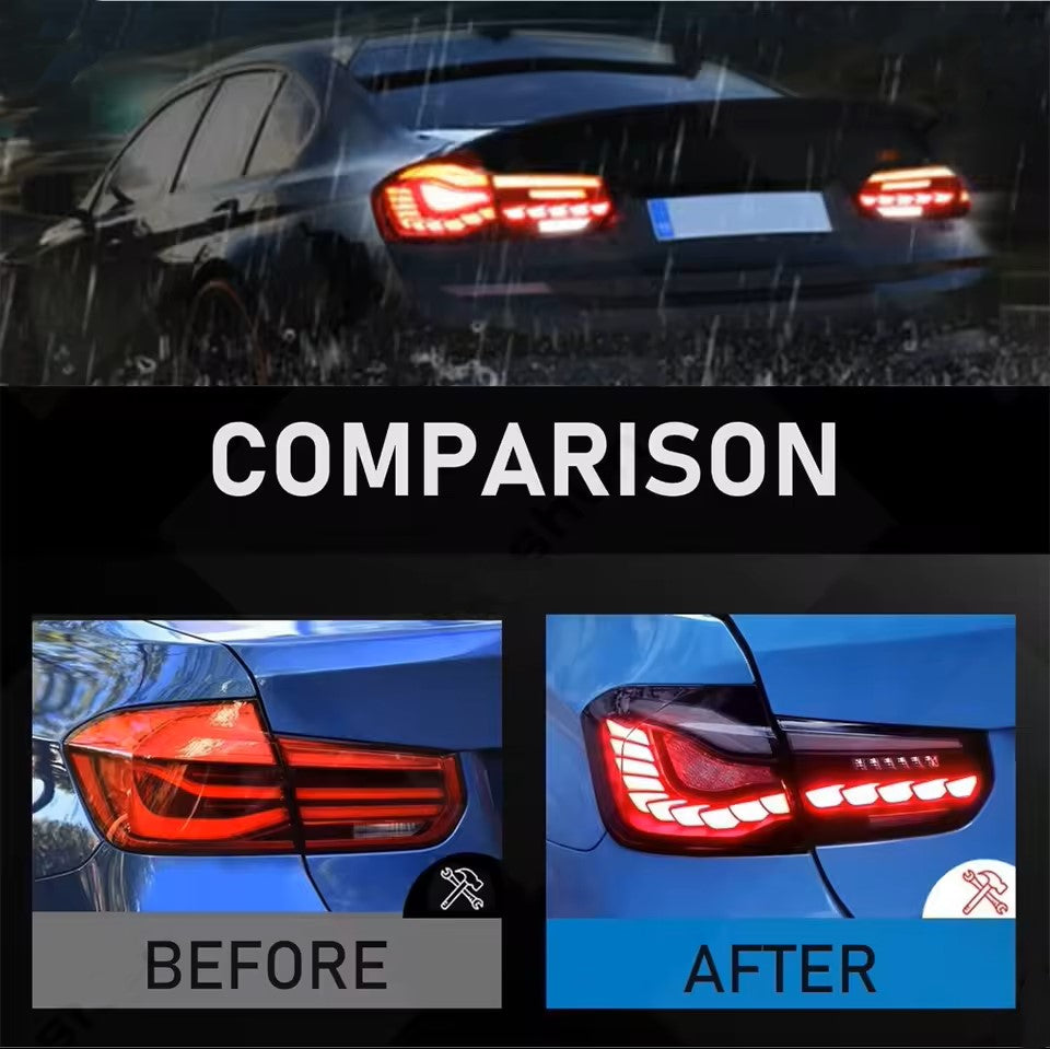 BMW 3 Series 2012-2018 Dragon Scales Tail Lights - ClutchBlaze