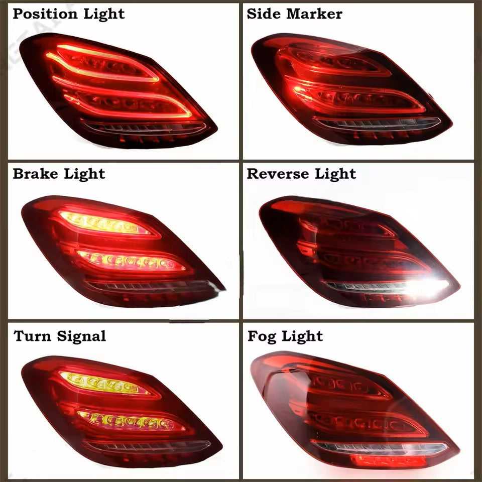 Mercedes-Benz C-Class 2015-2018 Tail Lights - ClutchBlaze