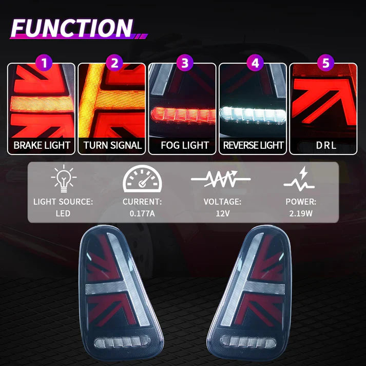 MINI Cooper R50 2001-2008 Silverstone Tail Lights - ClutchBlaze