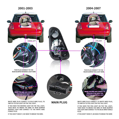 MINI Cooper R50 2001-2008 Silverstone Tail Lights - ClutchBlaze
