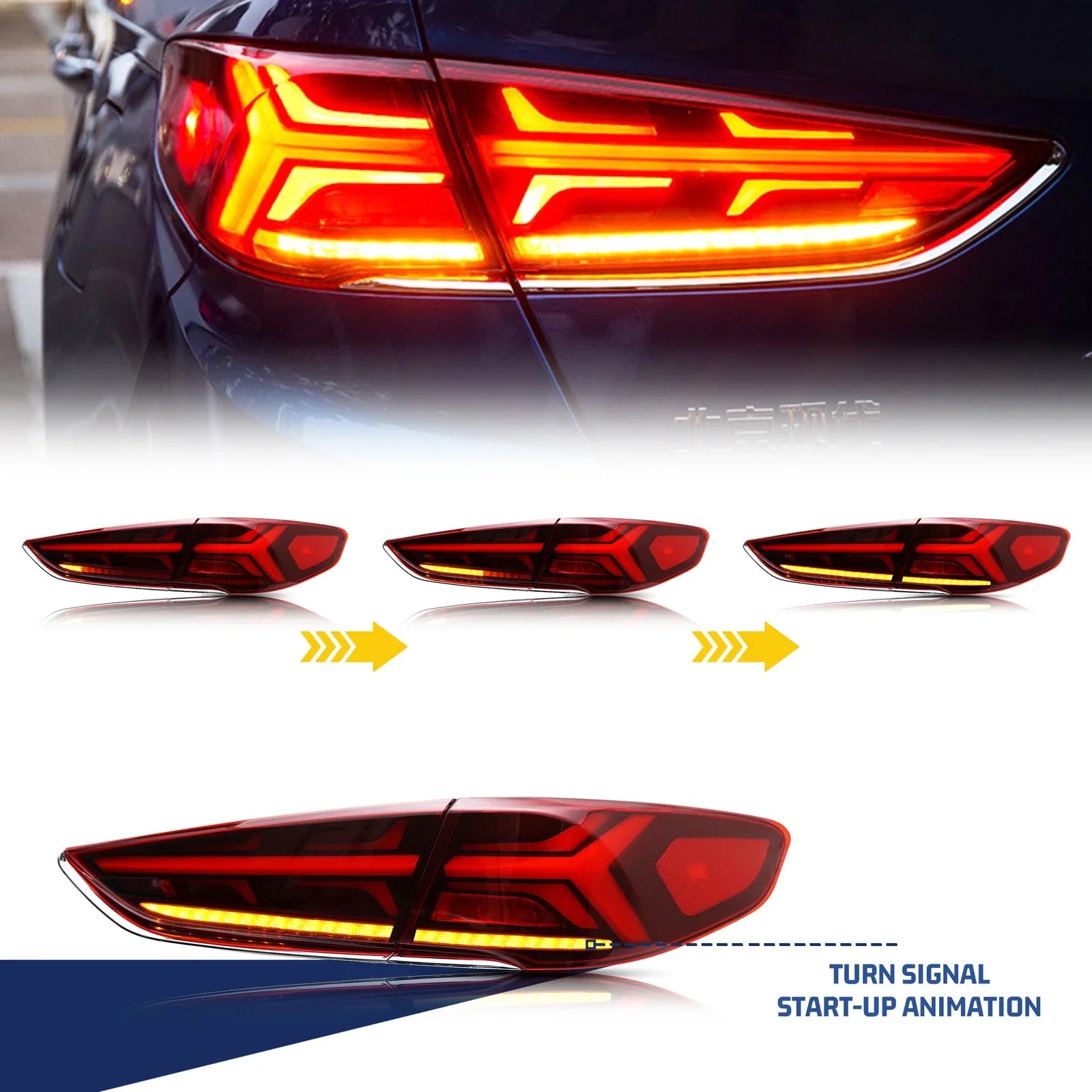 Hyundai Sonata 2018-2020 Tail Lights - ClutchBlaze